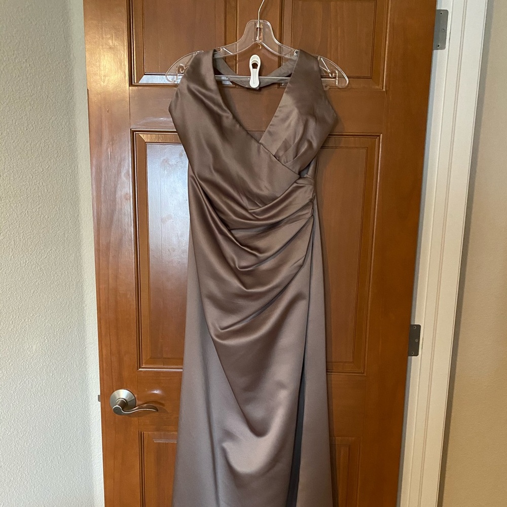 Beautiful Cocktail Gown Pewter Champagne color.